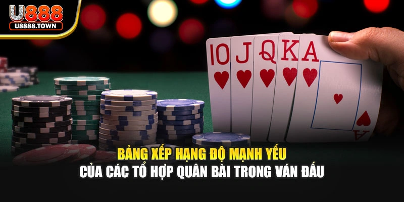 Bảng xếp hạng độ mạnh yếu của các tổ hợp quân bài trong ván đấu